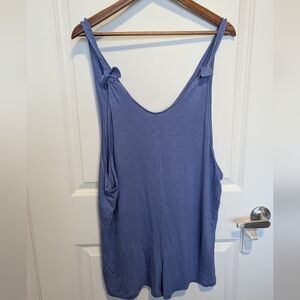 Joe Fresh Blue Tie Shoulder Coverup Romper
